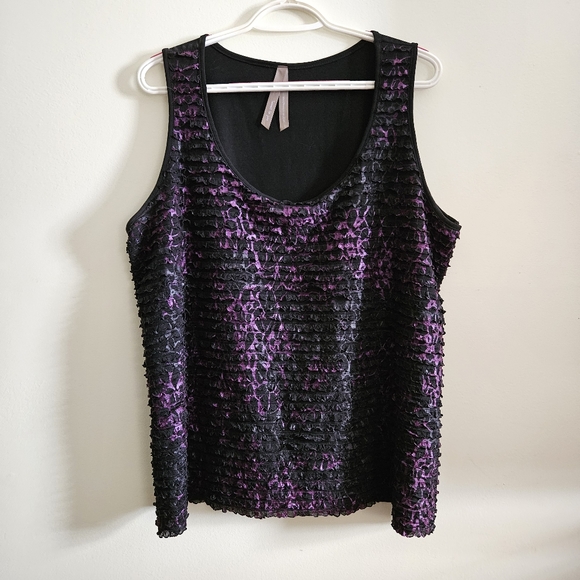 Penningtons Tops - 2/$25 Purple & Black Sleeveless Blouse 2X - Penningtons